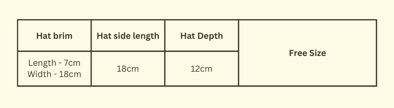 Size Chart for Primal Court Cap
